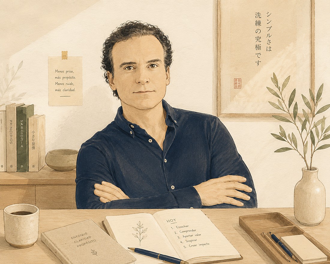 Retrato ilustrado de Manuel Crespo